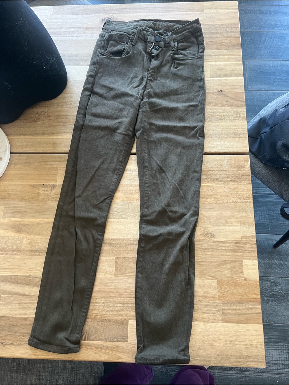 Goldsign Olive Green Skinny Jeans